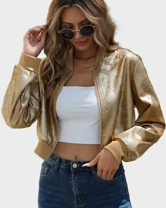 Luna | Zlatý metalický bomber