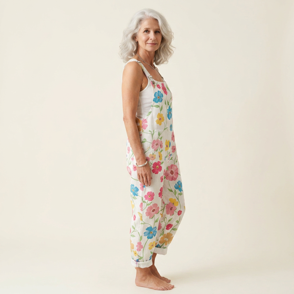 Lydia | Overol con flores de primavera brillantes
