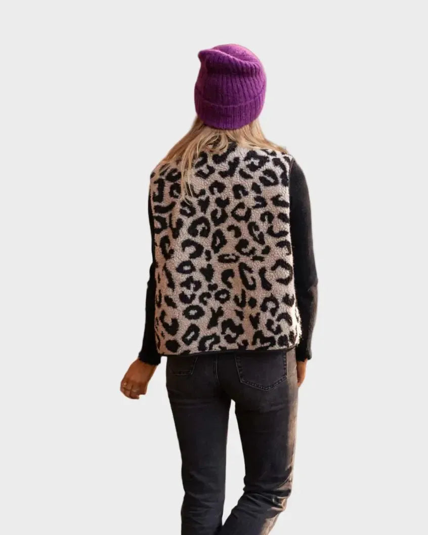 Maja | Pletená vesta s leopardím vzorem