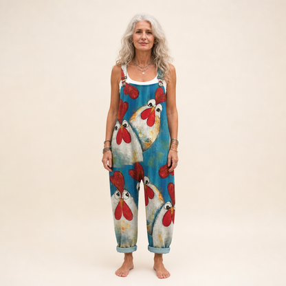 Marisa | Overol con amapolas bohemias vibrantes