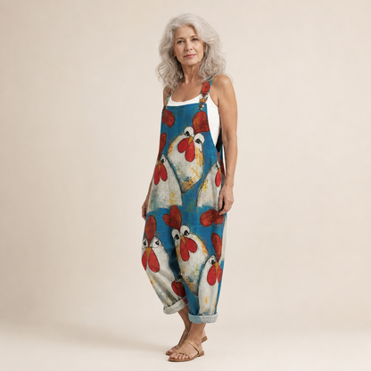 Marisa | Overol con amapolas bohemias vibrantes