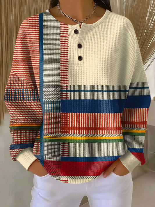 Elvira - Suéter multicolor de punto fino - Casa Esmeralda