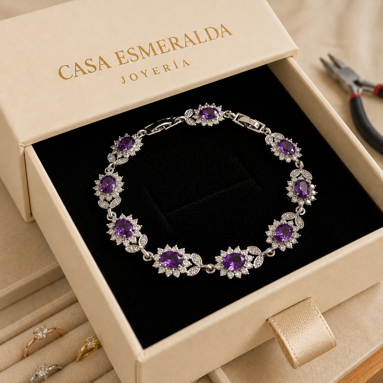 Pulsera Iris en oro blanco
