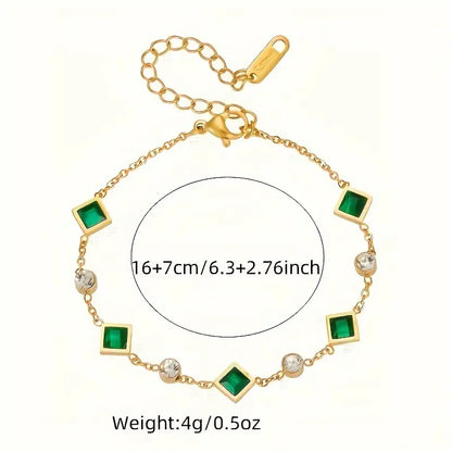 Pulsera Karolina con Esmeralda