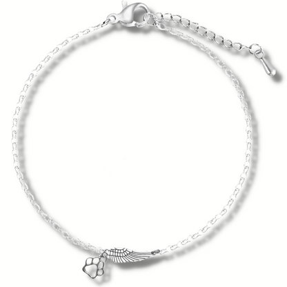 Pulsera Monumento de Plata con Cabello de Ángel y Huella | Hecho a mano
