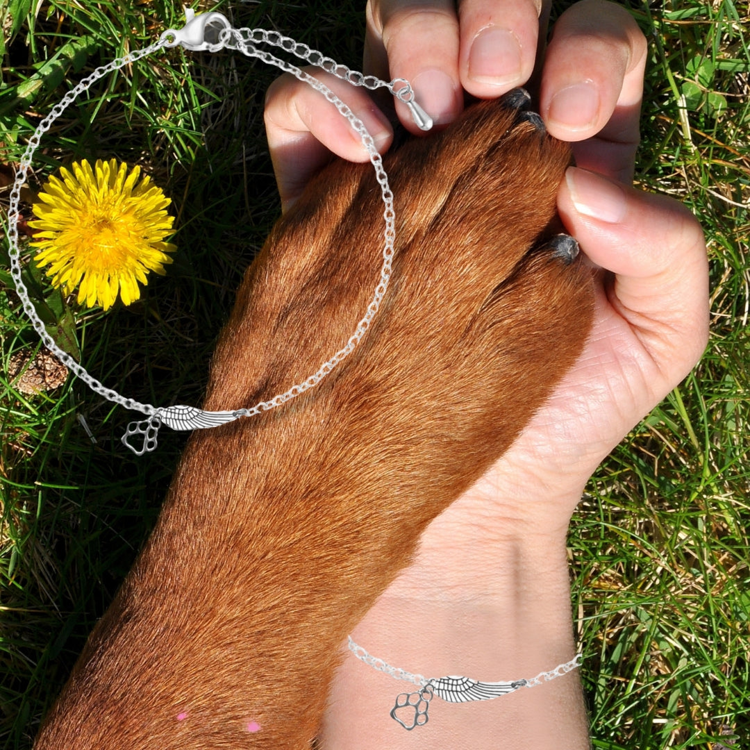 Pulsera Monumento de Plata con Cabello de Ángel y Huella | Hecho a mano