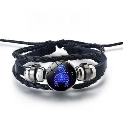 Pulsera brillante con 12 signos del zodiaco