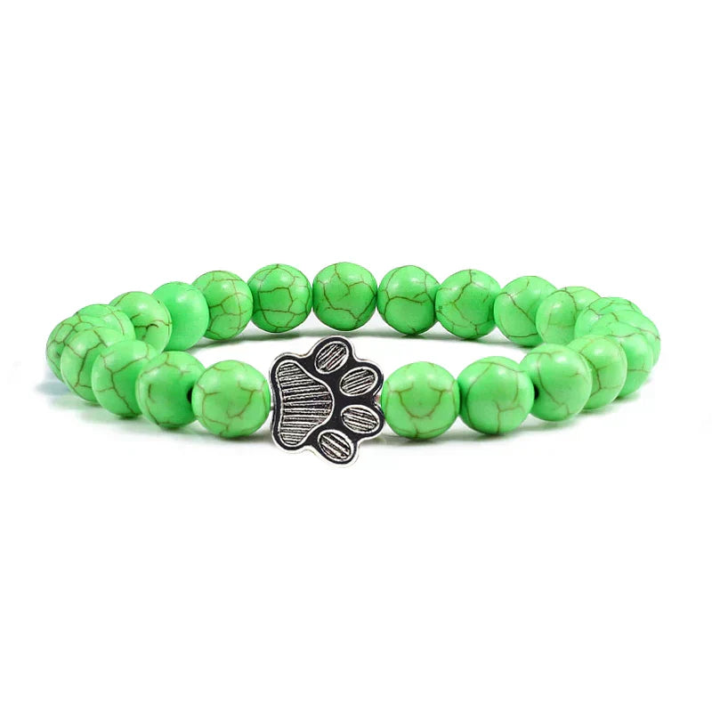Pulsera con cuentas en forma de patas – Diseño en piedra natural