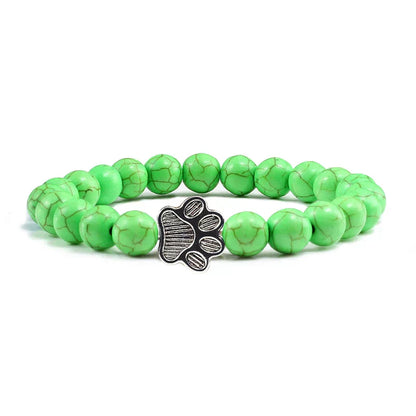 Pulsera con cuentas en forma de patas – Diseño en piedra natural