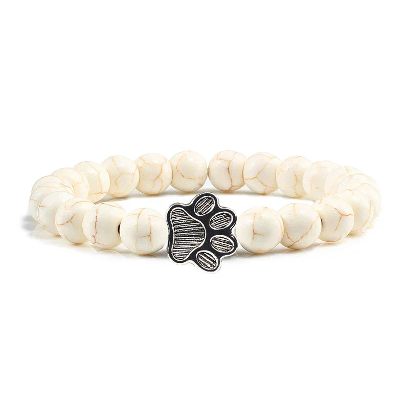 Pulsera con cuentas en forma de patas – Diseño en piedra natural