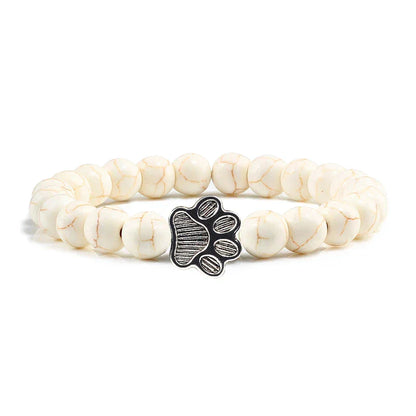 Pulsera con cuentas en forma de patas – Diseño en piedra natural