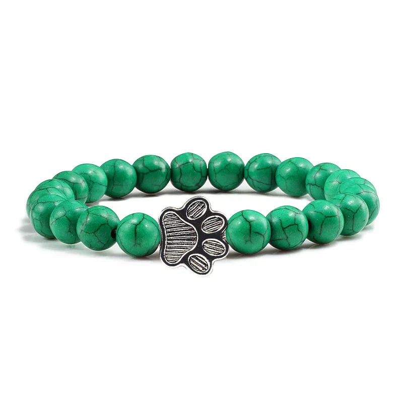 Pulsera con cuentas en forma de patas – Diseño en piedra natural
