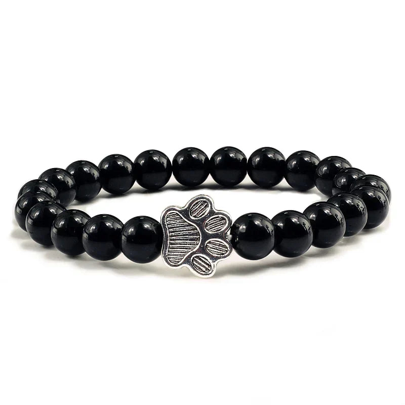 Pulsera con cuentas en forma de patas – Diseño en piedra natural