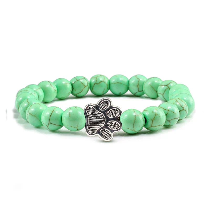 Pulsera con cuentas en forma de patas – Diseño en piedra natural
