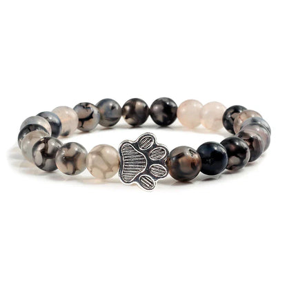 Pulsera con cuentas en forma de patas – Diseño en piedra natural