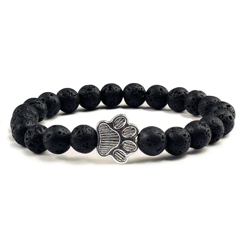 Pulsera con cuentas en forma de patas – Diseño en piedra natural