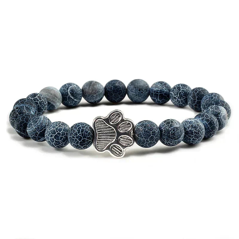 Pulsera con cuentas en forma de patas – Diseño en piedra natural