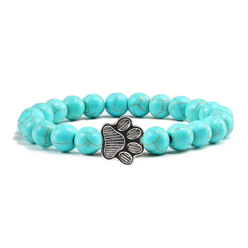 Pulsera con cuentas en forma de patas – Diseño en piedra natural