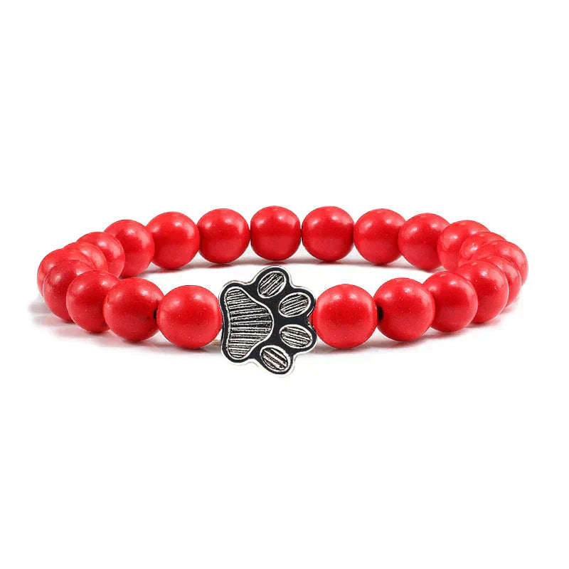 Pulsera con cuentas en forma de patas – Diseño en piedra natural