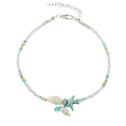 Pulsera con estrellas, conchas y piedras naturales