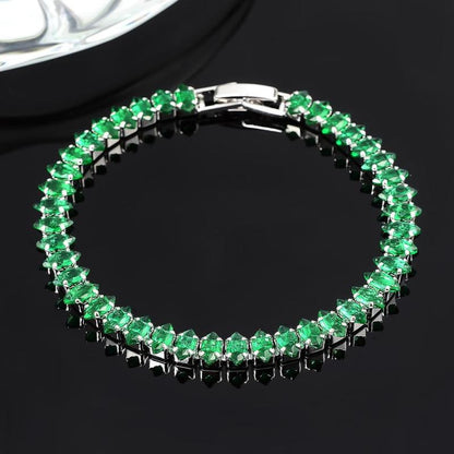 Pulsera con piedras de esmeralda