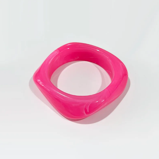 Pulsera cuadrada de acrílico colorido