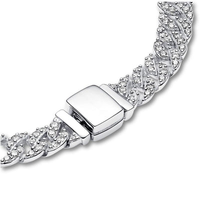 Pulsera cubana grande de oro