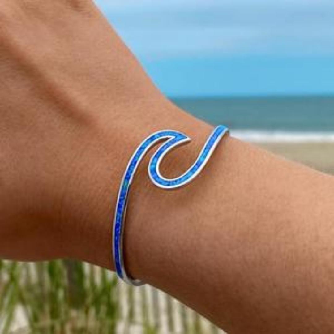 Pulsera de plata "Ópalo de los mares"