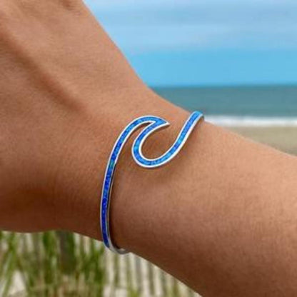 Pulsera de plata "Ópalo de los mares"
