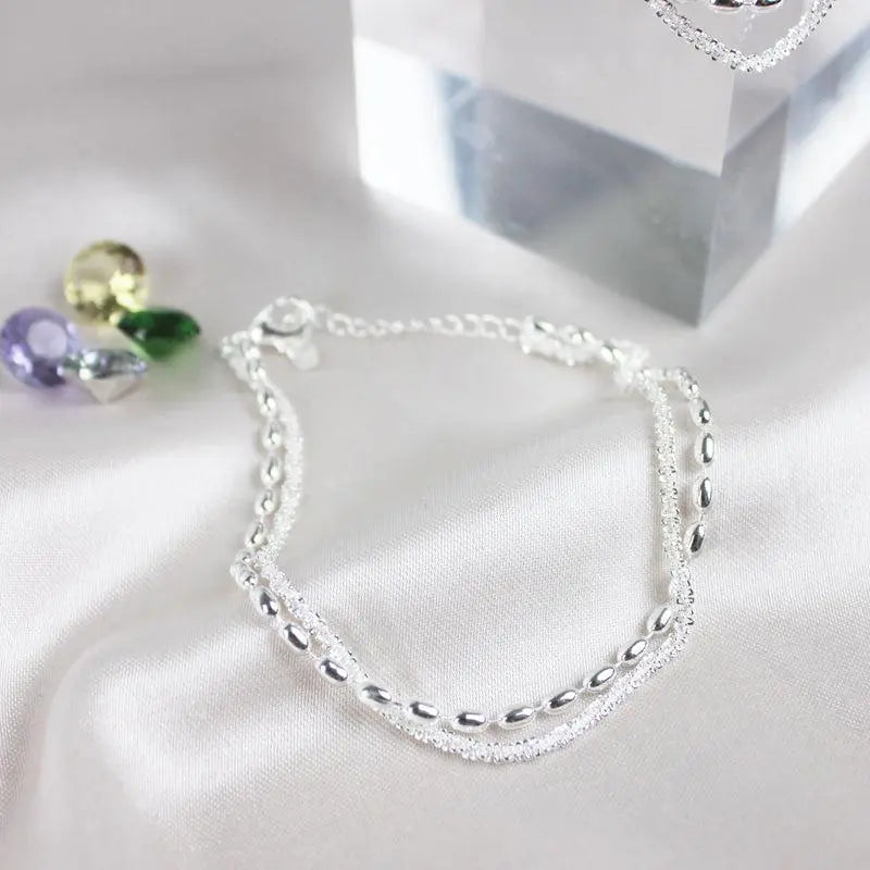 Pulsera de plata con zirconia