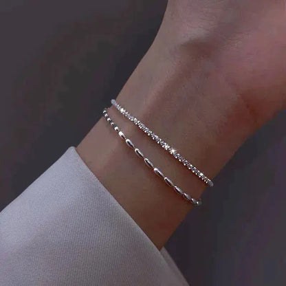 Pulsera de plata con zirconia