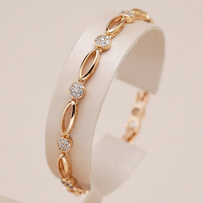 Pulsera elegante chapada en oro