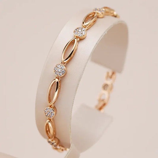 Pulsera elegante chapada en oro