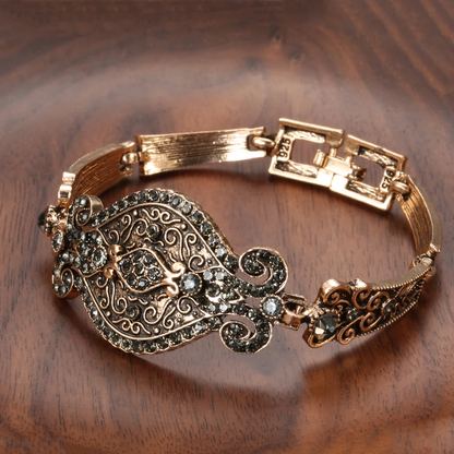 Pulsera elegante de cristal negro