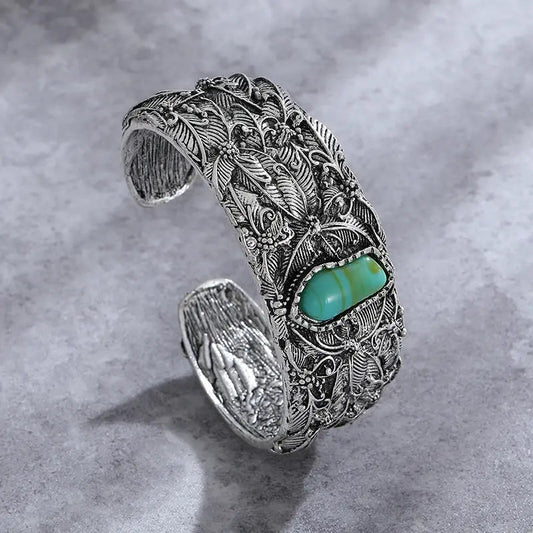 Pulsera retro en turquesa