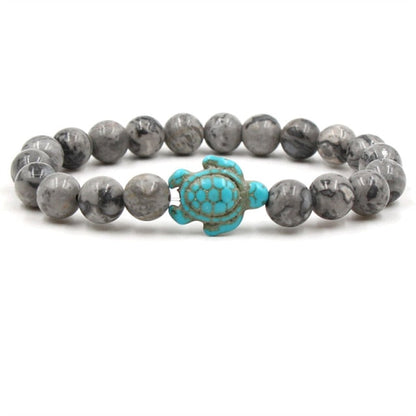 Pulseras exclusivas de piedras naturales en forma de tortuga