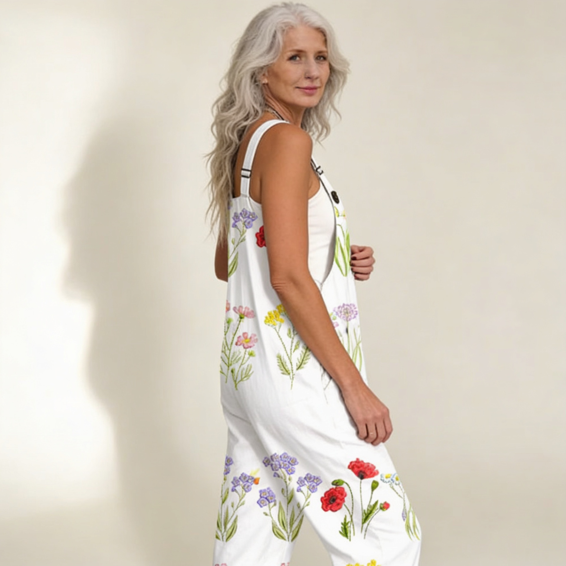 Rebecca | Overol con flores silvestres bohemias