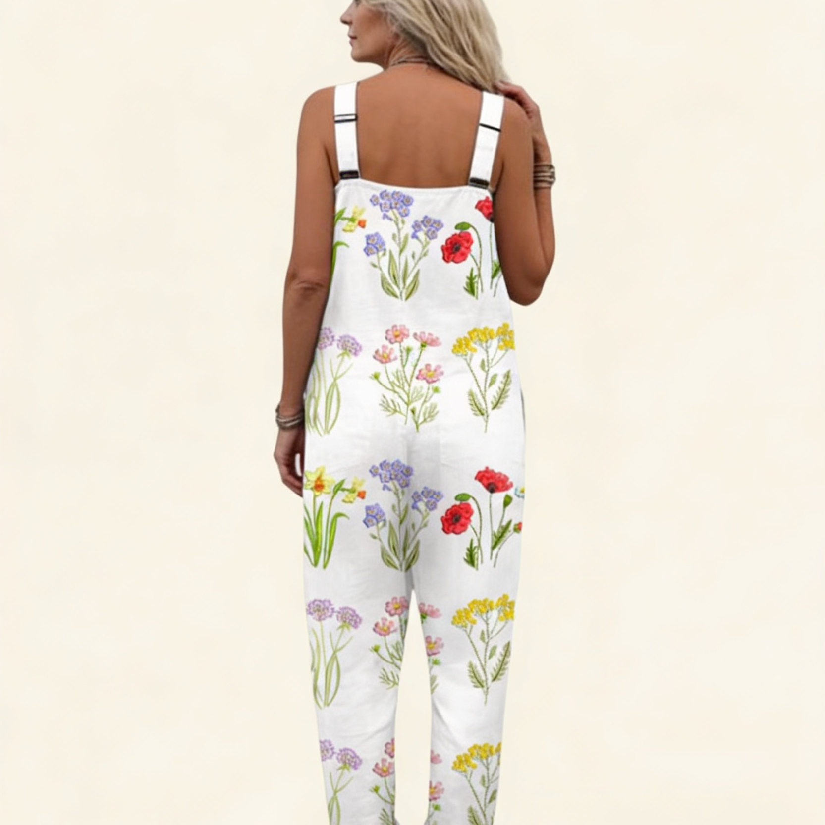 Rebecca | Overol con flores silvestres bohemias