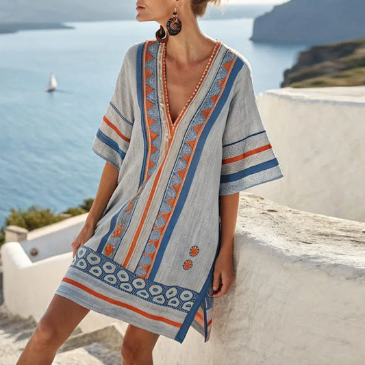 Marisa | Vestido Maxi de Lino Fluido