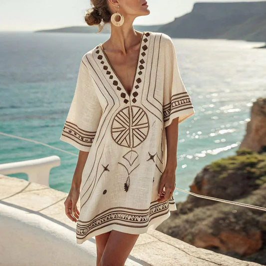 Lourdes | Vestido de Lino Elegante y Fácil de Llevar