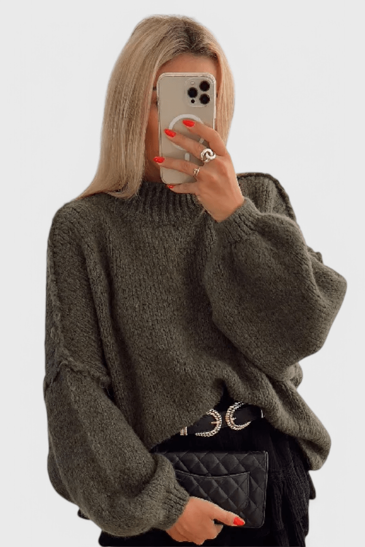 Drahomíra | Černý oversize svetr