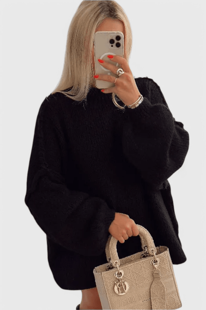 Drahomíra | Černý oversize svetr