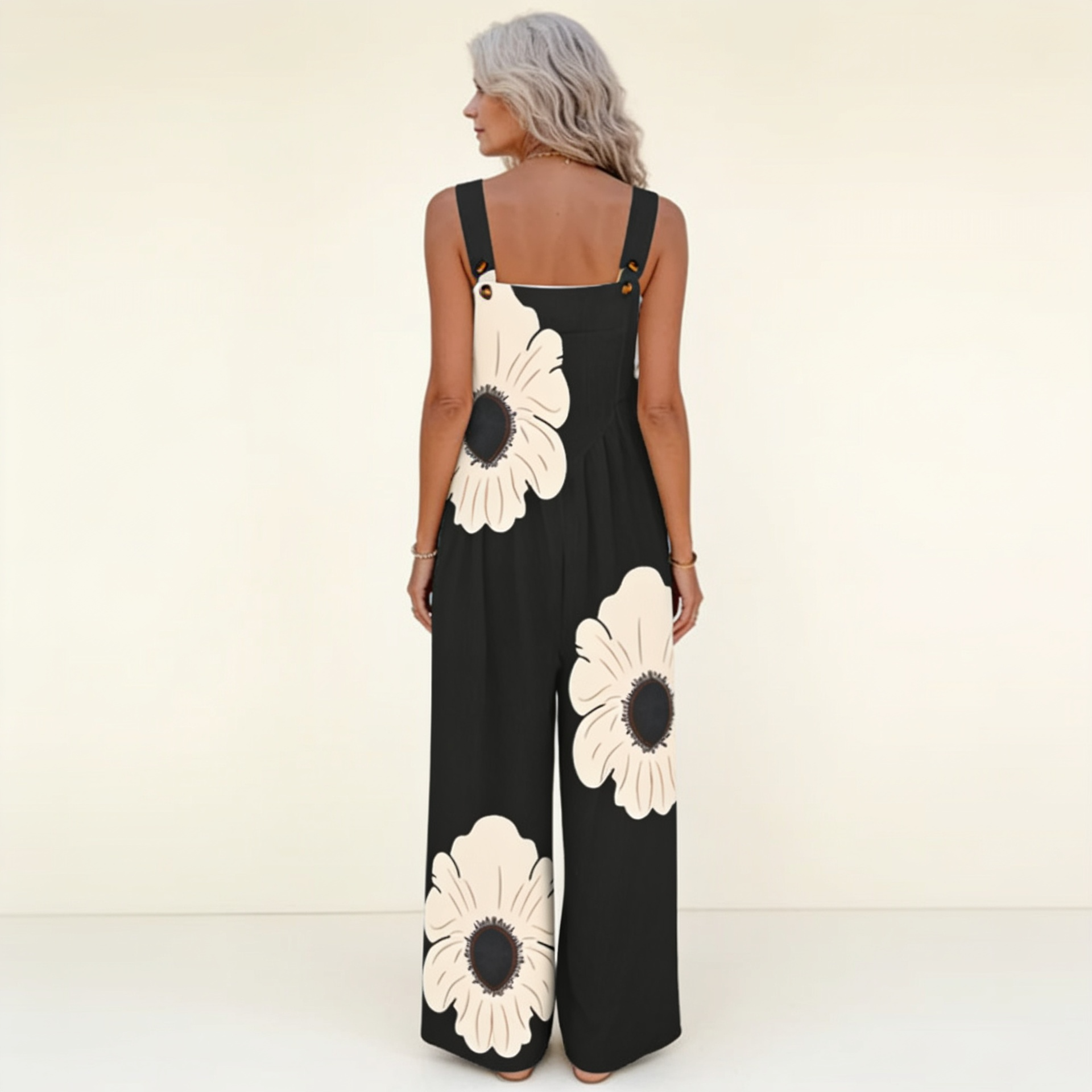 Yvette | Overol con flor bohemia con contraste