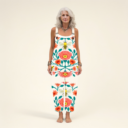 Yvette | Overol con floral relajante y claro
