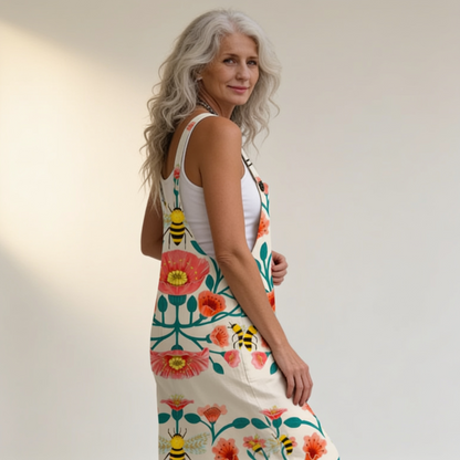 Yvette | Overol con floral relajante y claro