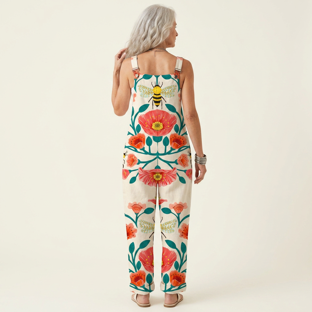 Yvette | Overol con floral relajante y claro