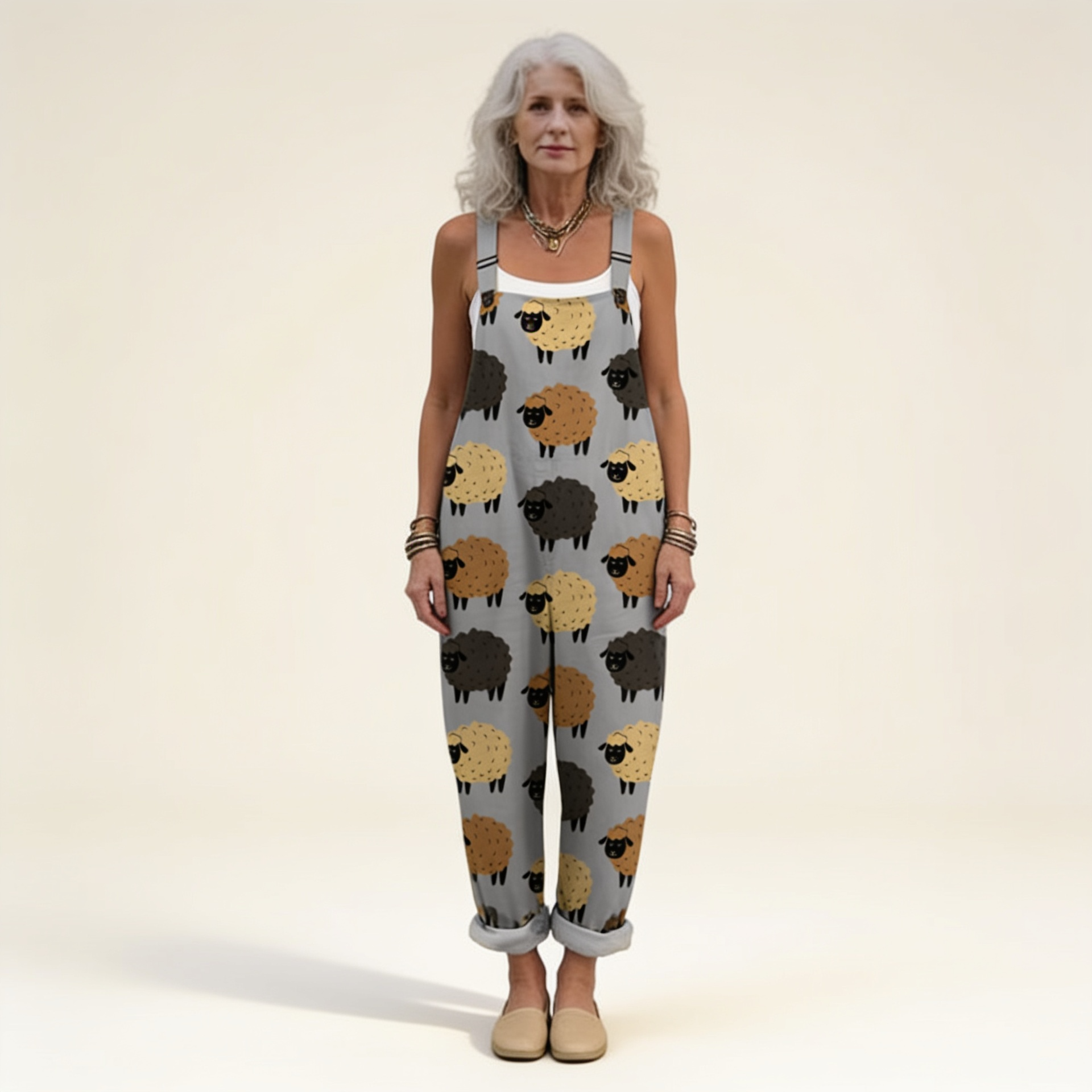 Yvette | Overol con ovejas rústicas suaves