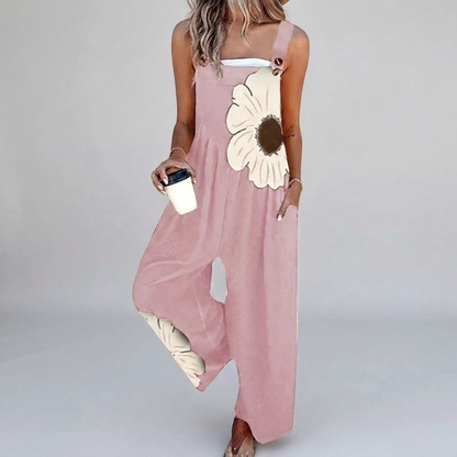 Yvette | Overol con flor bohemia con contraste