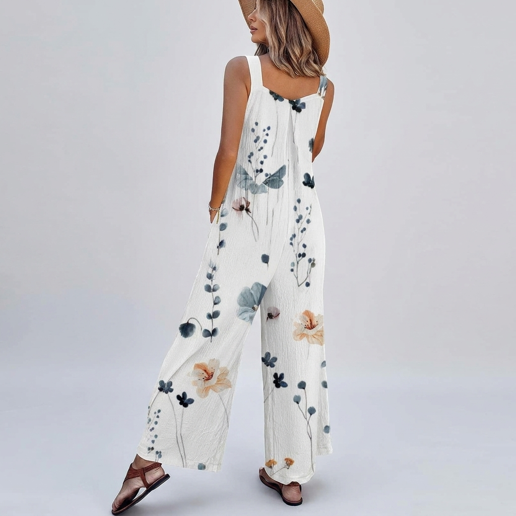 Yvette | Overol con flor bohemia con contraste