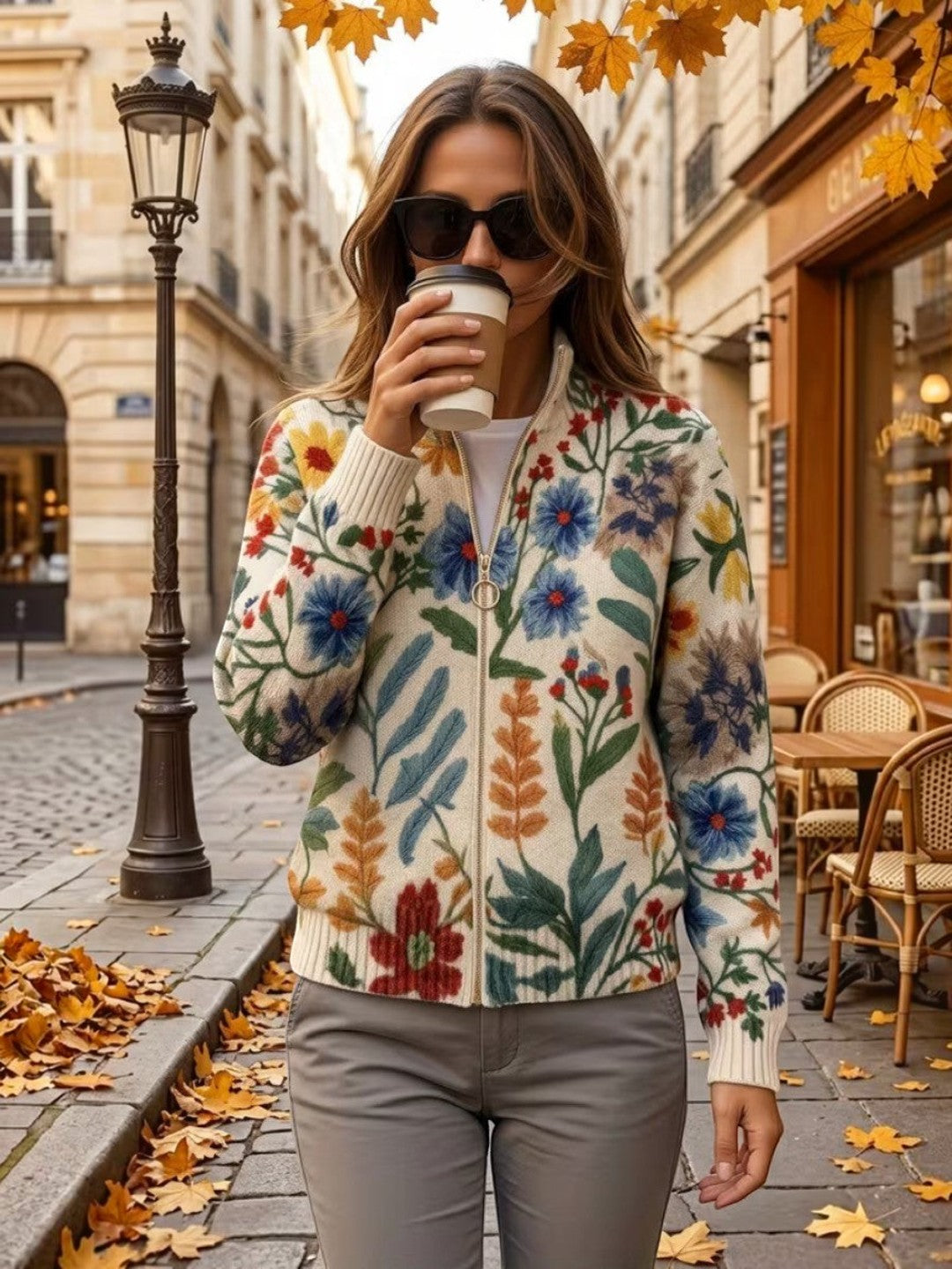 Isabela™ | Cárdigan con estampado botánico